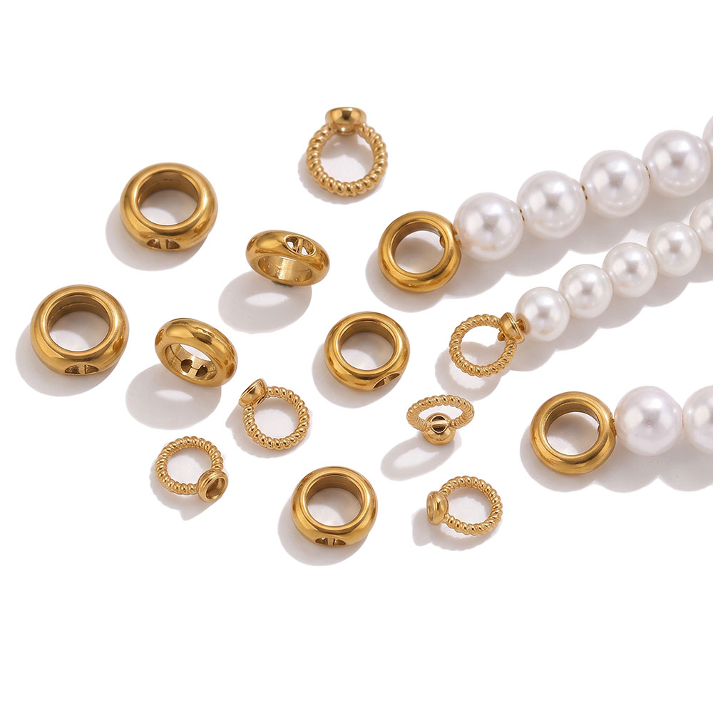 Women Accessories Bracelet - 20個入り 18Kステンレス鋼製 2穴付き レディースジュエリーブレスレット用コネクタービーズエンドキャップ 穴あき ジュエリーパーツ