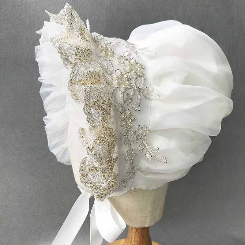 Women'S Victorian Era Accessories - ヴィンテージアンボネットフリルハットロリータガールメイドコスプレボウレースハット衣装アクセサリー女性レトロアジャスタスタイル調節可能なメイド帽子