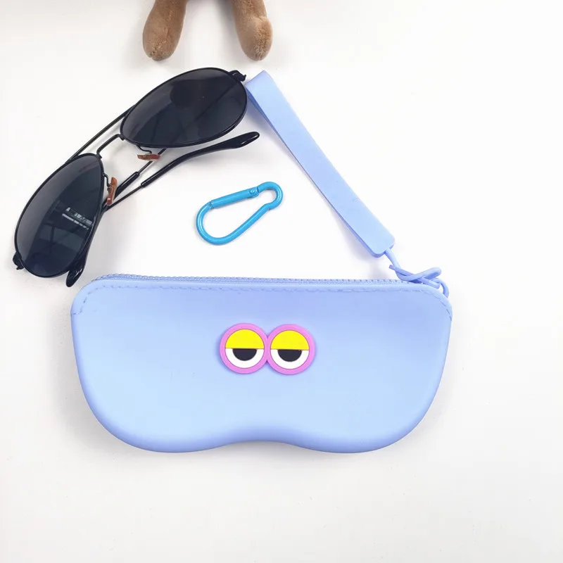 Women Accessories Store - 2026年新型ポータブル防水耐衝撃シリコンメガネケース、収納簡単、吊り下げハンドル付き、旅行に最適