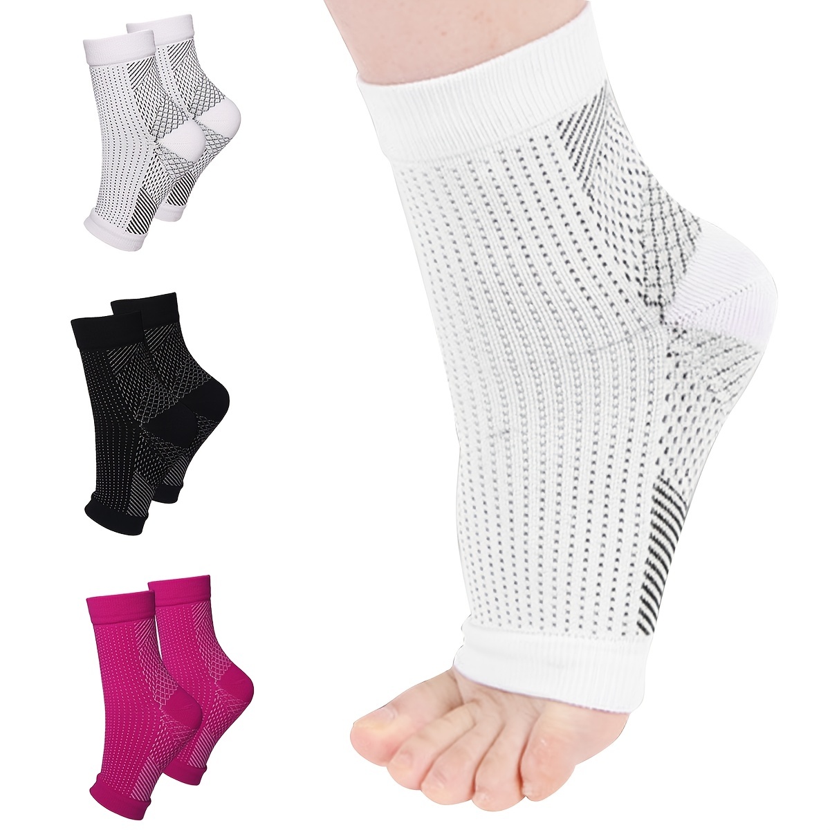 Women'S Ankle Accessories - 足首サポートソックス通気性足底筋膜炎腫れ緩和圧縮つま先なしソックス女性男性弾性ランニングソックス