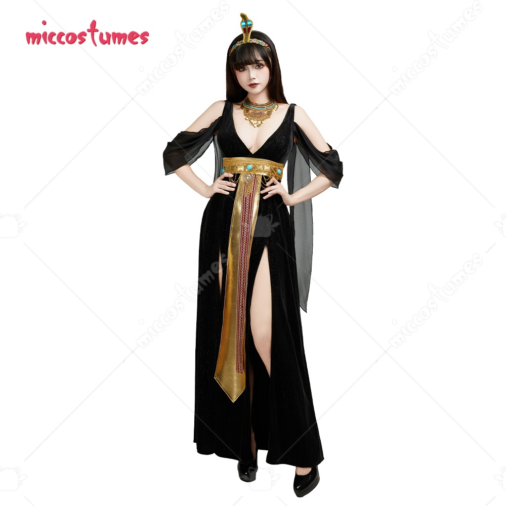 Women Accessories In Egypt - 米国株式会社マイクコスチュームの女性用エジプトコスチュームセット、エジプト女王コスチュームドレス、ハロウィンパーティー用アクセサリー付き