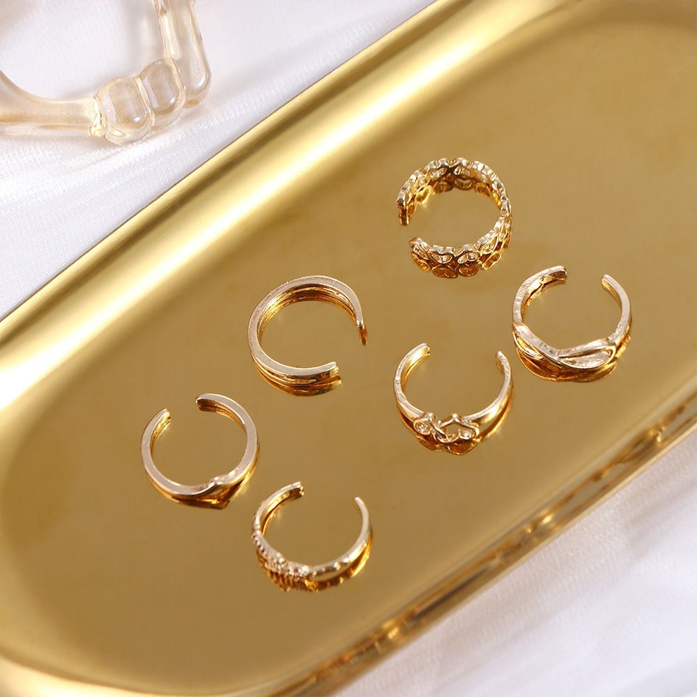 Women'S Korean Accessories - ハート形白銅オープンシンプルさ調節可能なフットリングセット女性アクセサリーつま先リング韓国スタイルアクセサリー