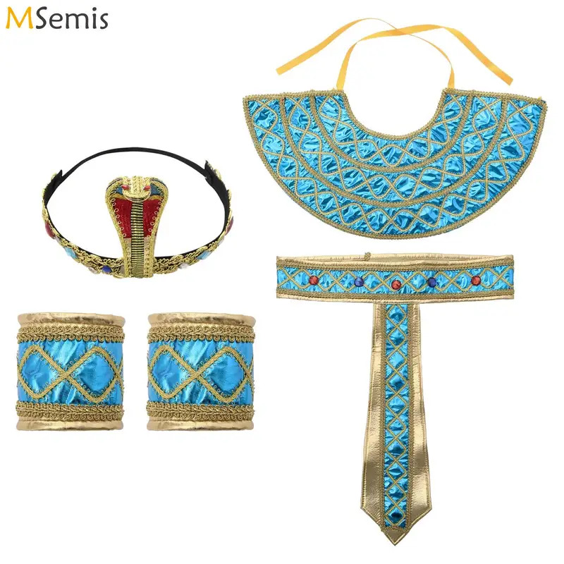 Women Accessories In Egypt - エジプトコスチュームアクセサリー大人のエジプトベルト/首輪/キング杖/ファラオヘビヘッドバンド女性男性コスプレエジプト王服