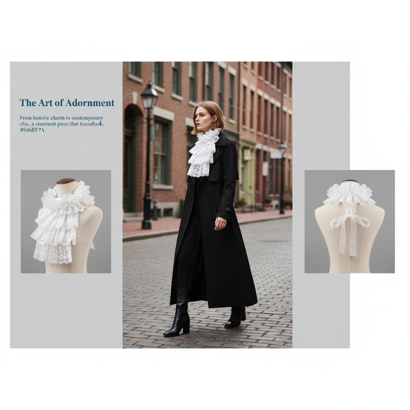 エレガントな取り外し可能なレースジャボ襟コスチュームセット中 - Women'S Victorian Era Accessories のレビューと価格