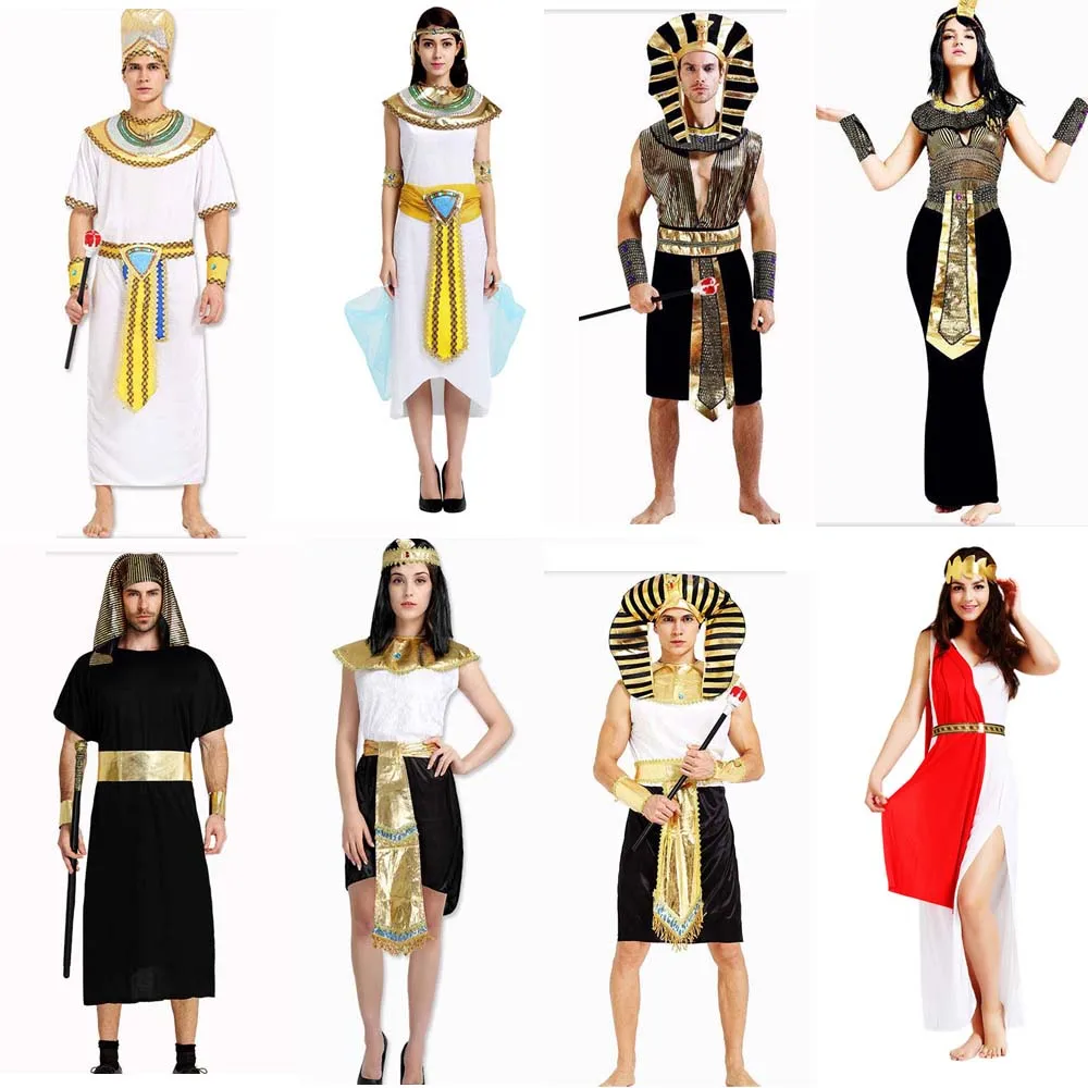 ノベルティ古代エジプトファラオ衣装セット男性女性ギリシャスタ - Women Accessories In Egypt のレビューと価格