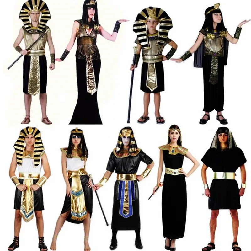 ノベルティ古代エジプトファラオ衣装セット男性女性ギリシャスタ - Women Accessories In Egypt のレビューと価格