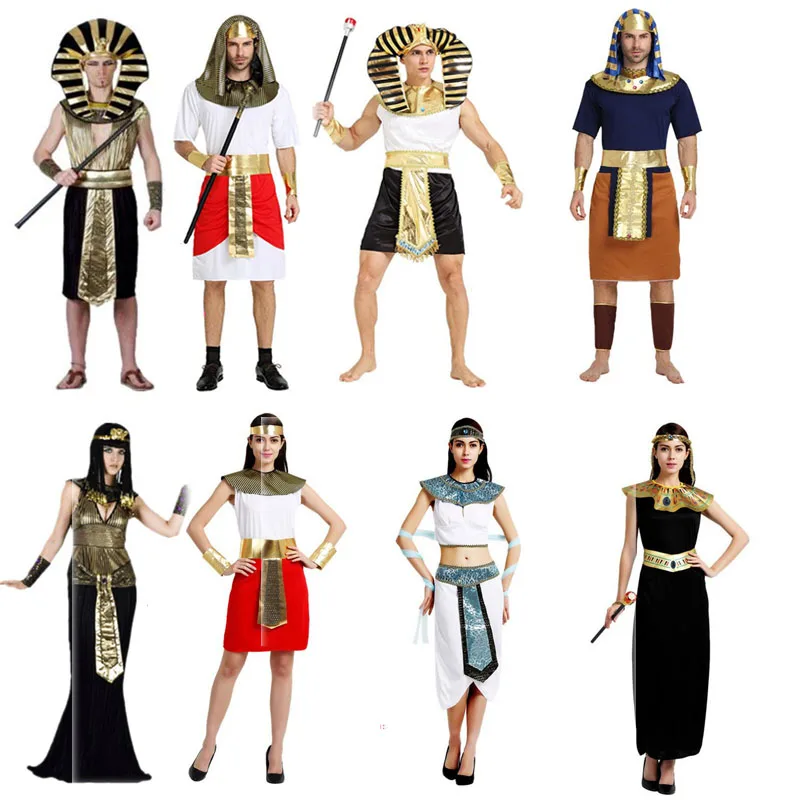 ノベルティ古代エジプトファラオ衣装セット男性女性ギリシャスタ - Women Accessories In Egypt のレビューと価格