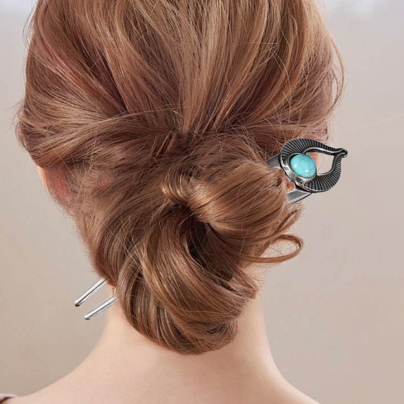 エジプトターコイズ U 字型ヘアフォークヘアピン女性のための - Women Accessories In Egypt のレビューと価格