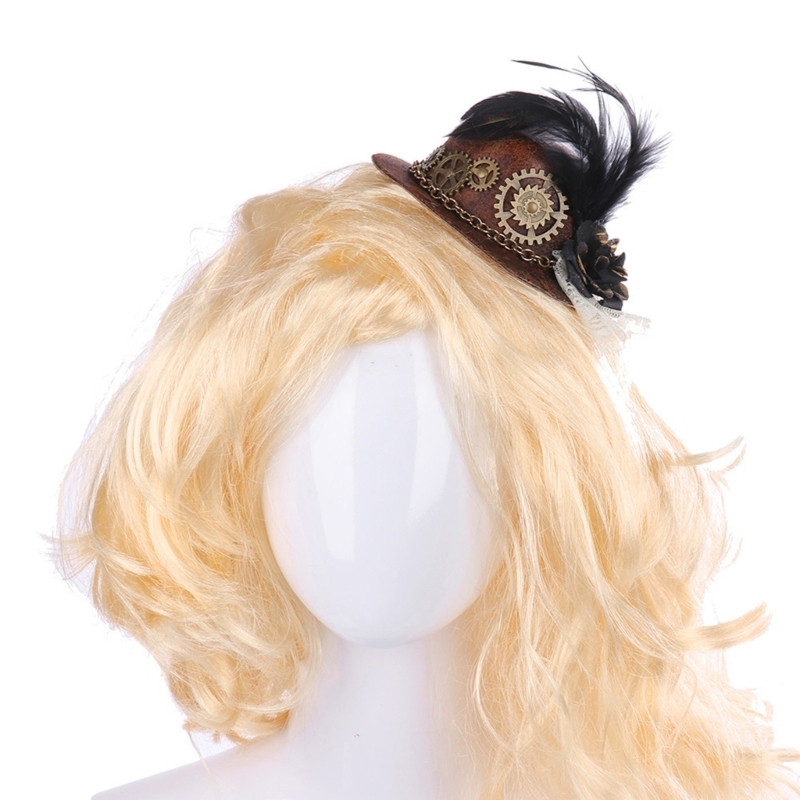 女性ハロウィンゴシックミニシルクハットスチームパンクギアチェ - Women'S Victorian Era Accessories のレビューと価格