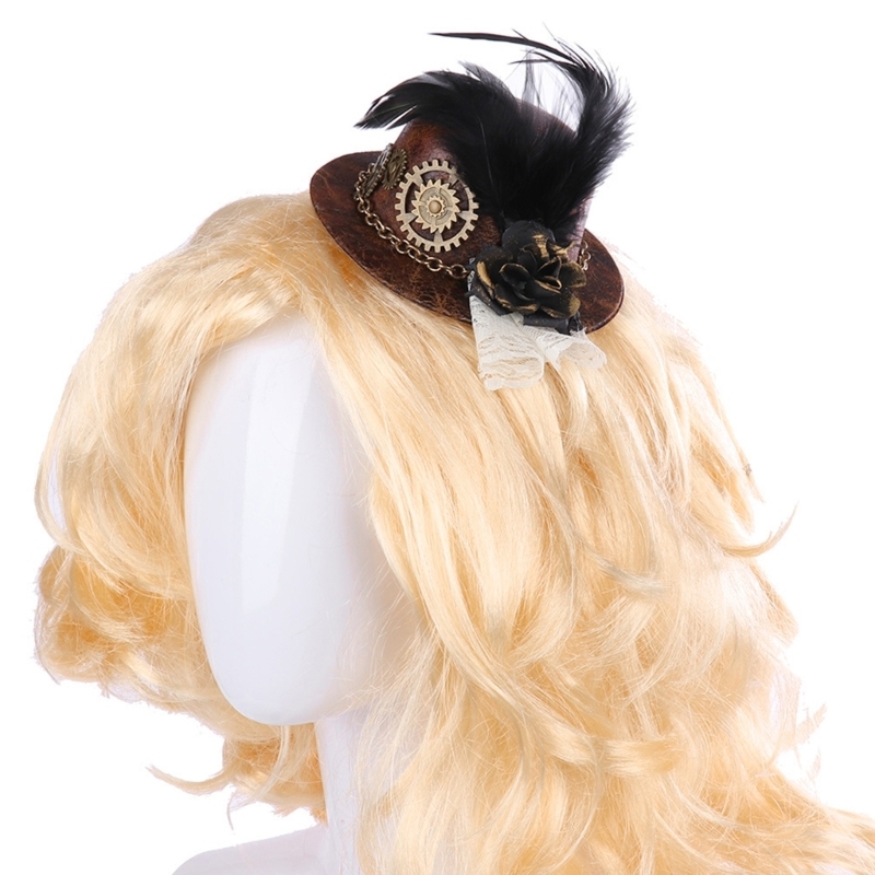 女性ハロウィンゴシックミニシルクハットスチームパンクギアチェ - Women'S Victorian Era Accessories のレビューと価格