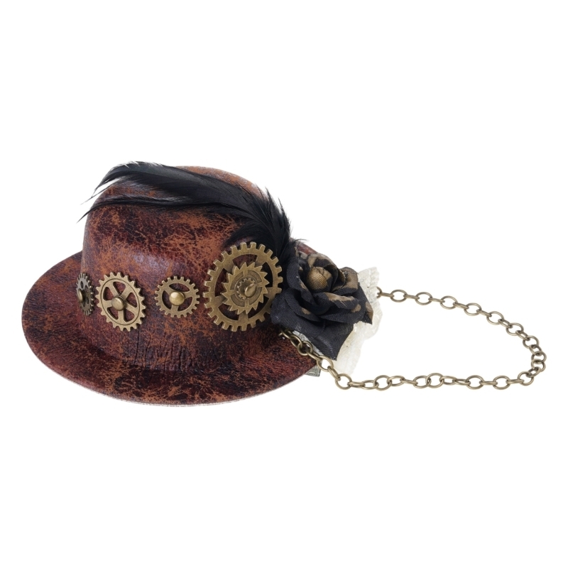 女性ハロウィンゴシックミニシルクハットスチームパンクギアチェ - Women'S Victorian Era Accessories のレビューと価格