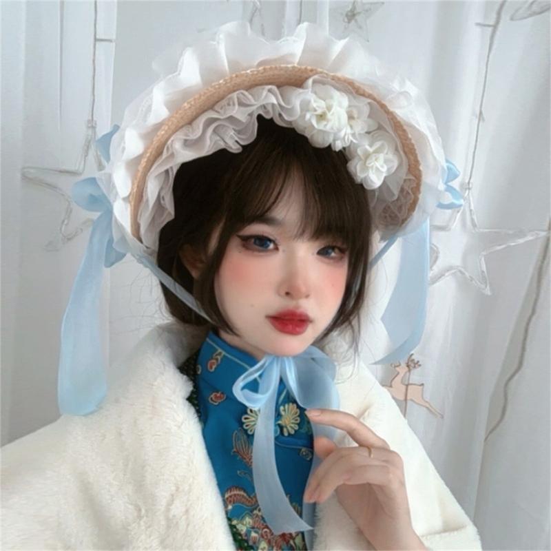 Y3neビクトリア朝のレースボンネット女性と女の子のティーパ - Women'S Victorian Era Accessories のレビューと価格