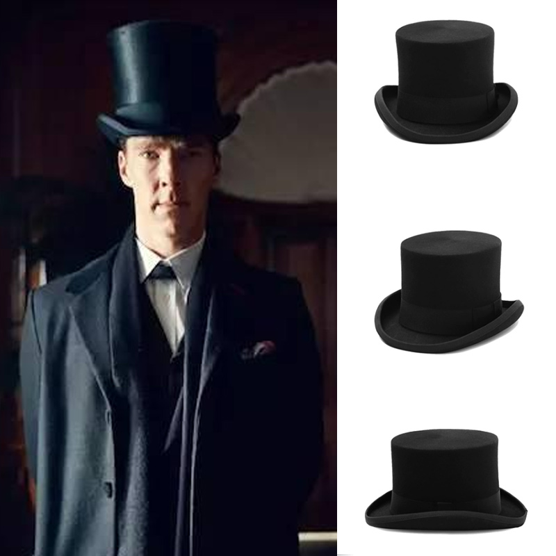 クラシックウールフェルト大統領帽子乗馬キャップマジックハット - Women'S Victorian Era Accessories のレビューと価格