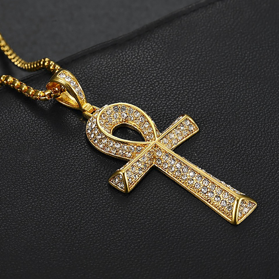 ゴシックヴィンテージステンレス鋼アンククロスペンダントネック - Women Accessories In Egypt のレビューと価格