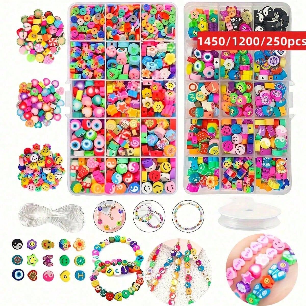 1450/1200/250個入りポリマークレイビーズセット、 - Women Accessories Bracelet のレビューと価格