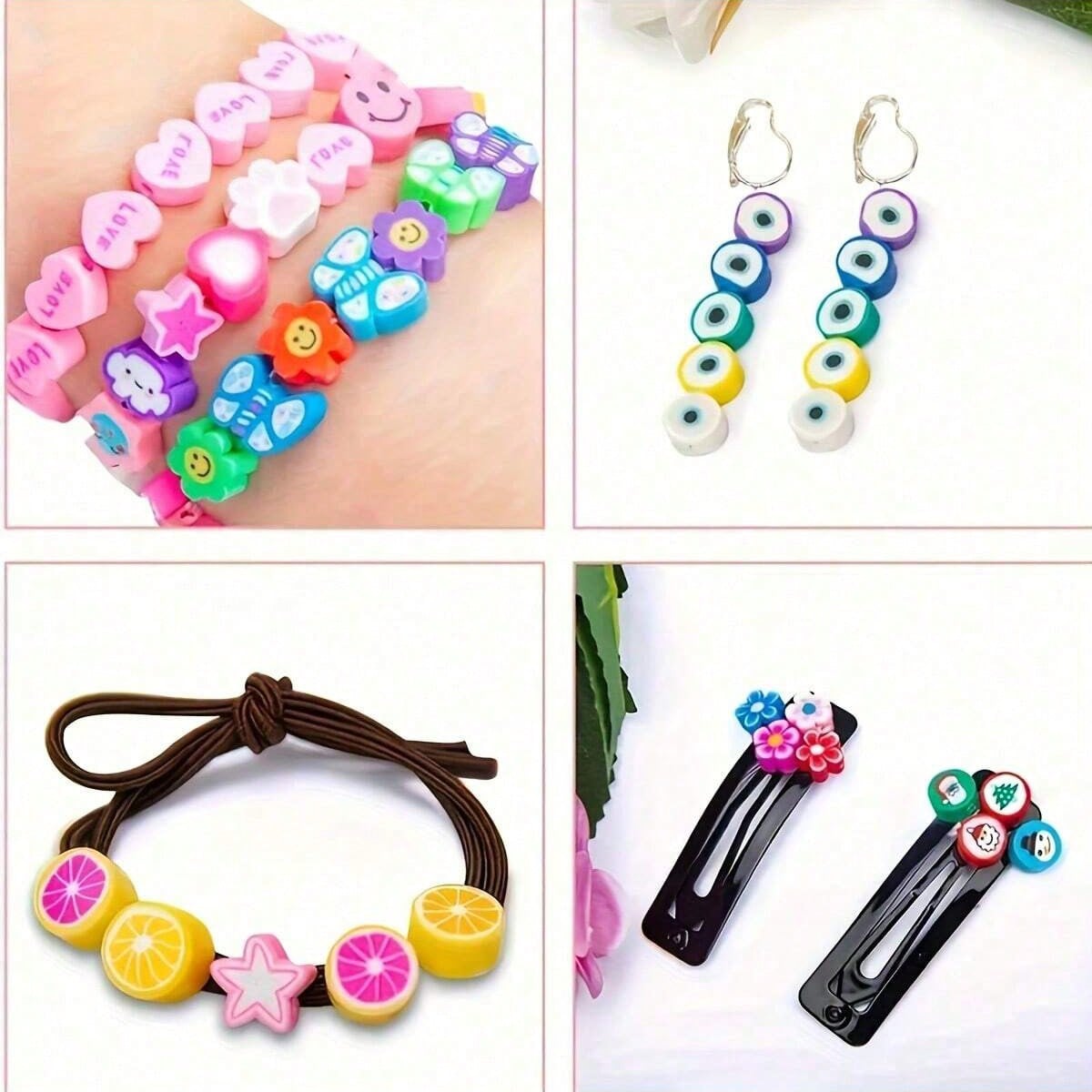 1450/1200/250個入りポリマークレイビーズセット、 - Women Accessories Bracelet のレビューと価格
