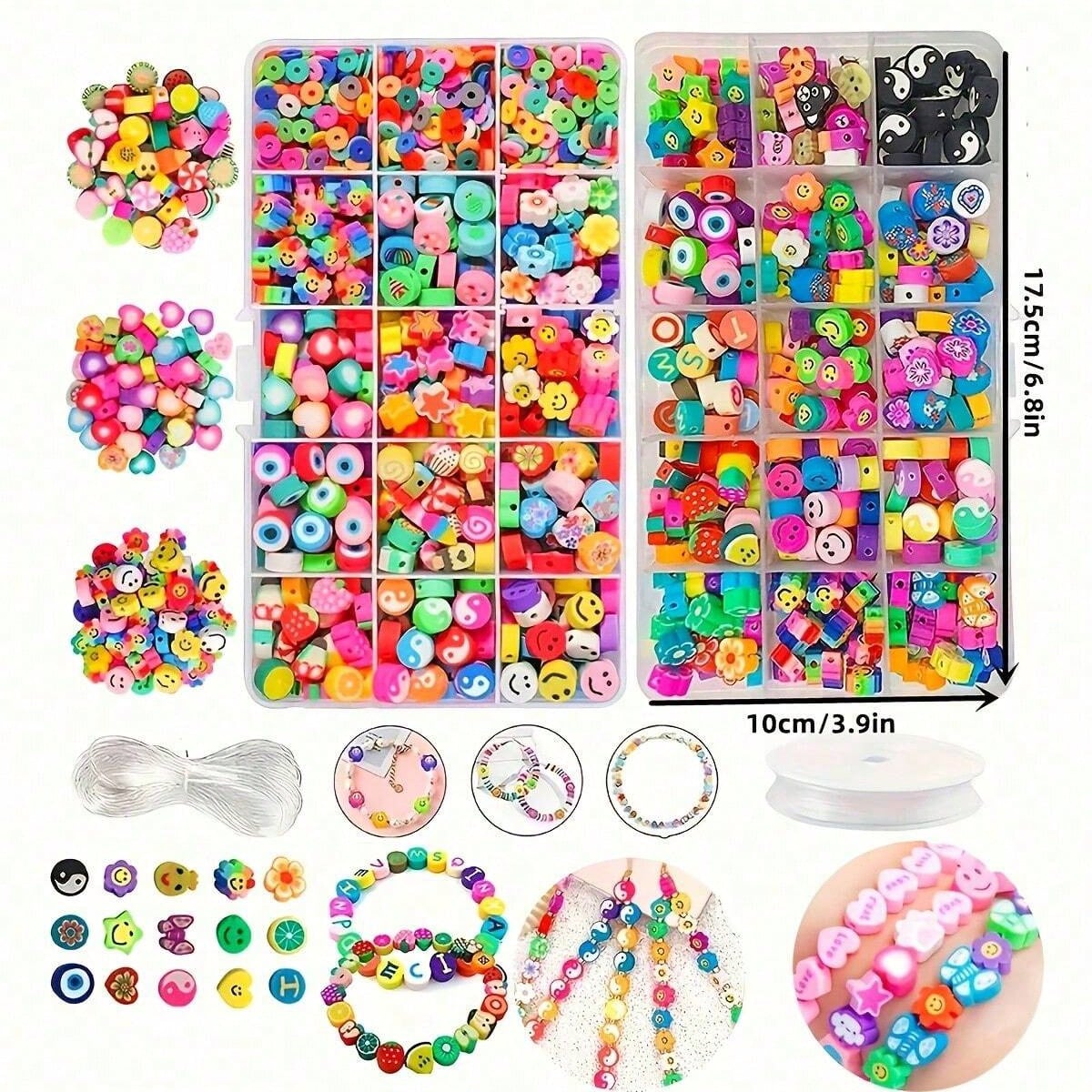 1450/1200/250個入りポリマークレイビーズセット、 - Women Accessories Bracelet のレビューと価格