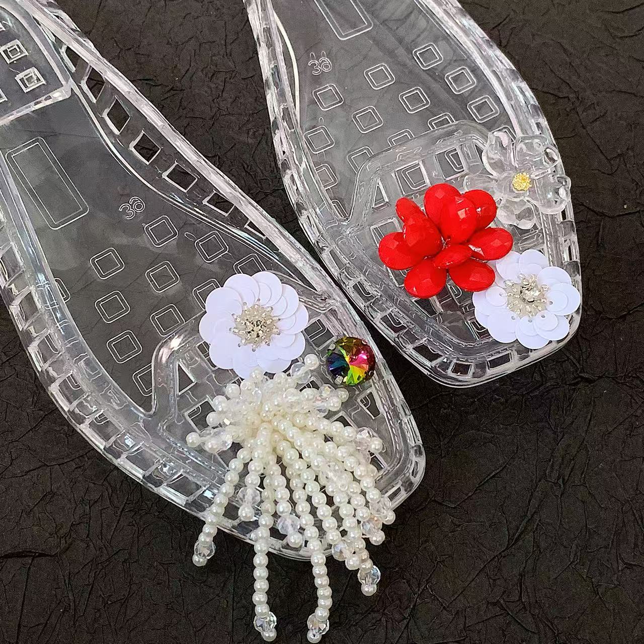 女性用ジェリークリスタルシューズ、夏用スクエアトゥレディース - Women'S Accessories For Shoes のレビューと価格