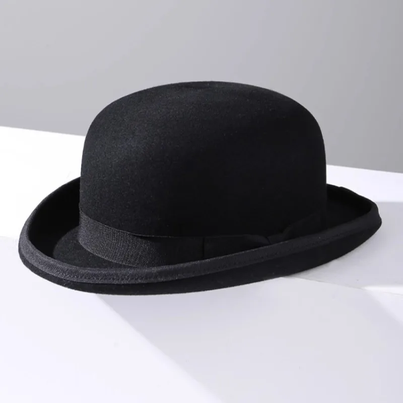 メンズ用100%ウールボーラーハット、ビッグサイズ62cm、 - Women'S Victorian Era Accessories のレビューと価格