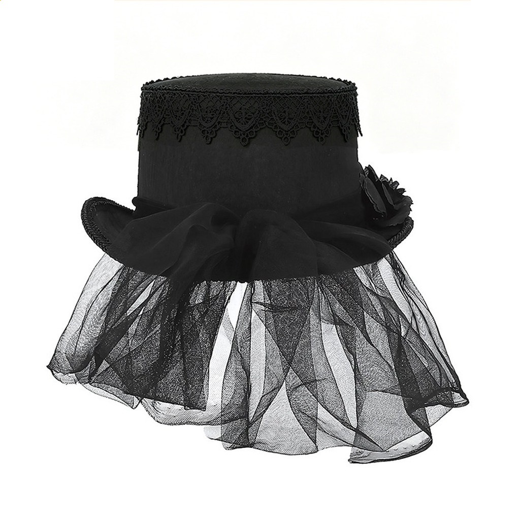 ゴシックブラックレーストップハットヴィンテージカメオパールオ - Women'S Victorian Era Accessories のレビューと価格