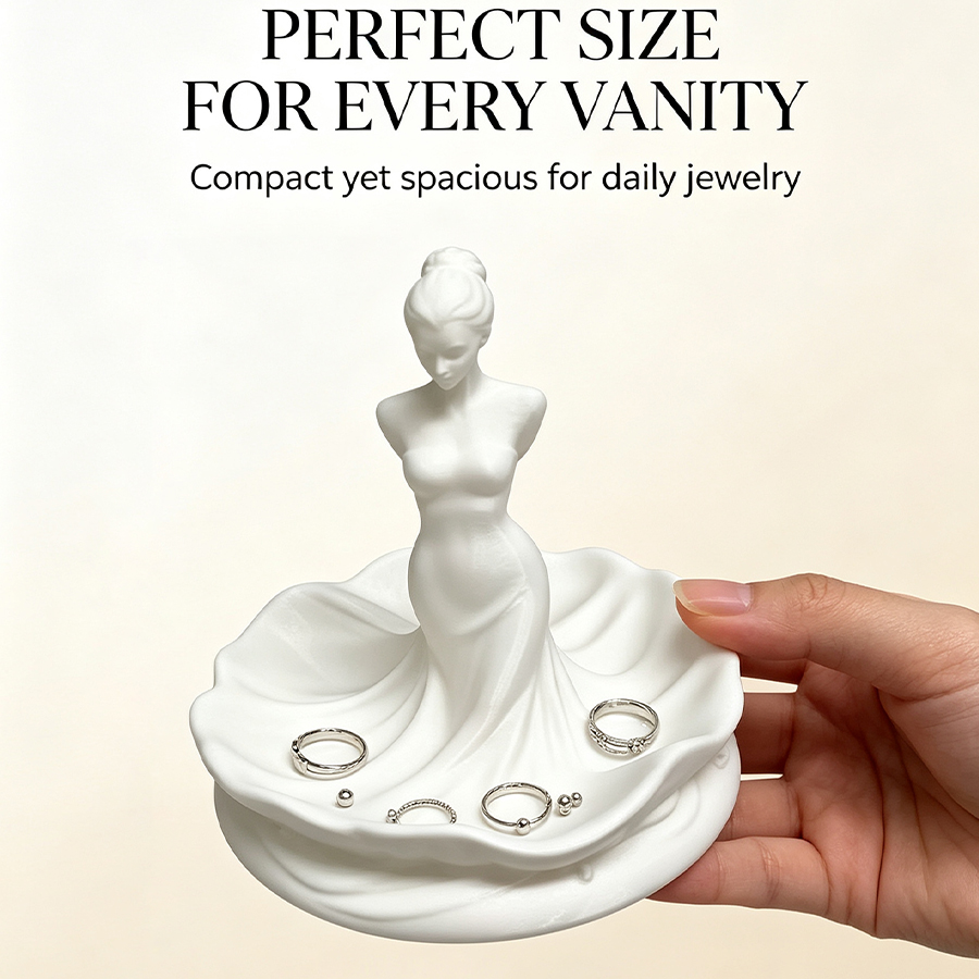 女性用の白いロングドレス型ジュエリートレイ、装飾アクセサリー - Women Accessories Store のレビューと価格