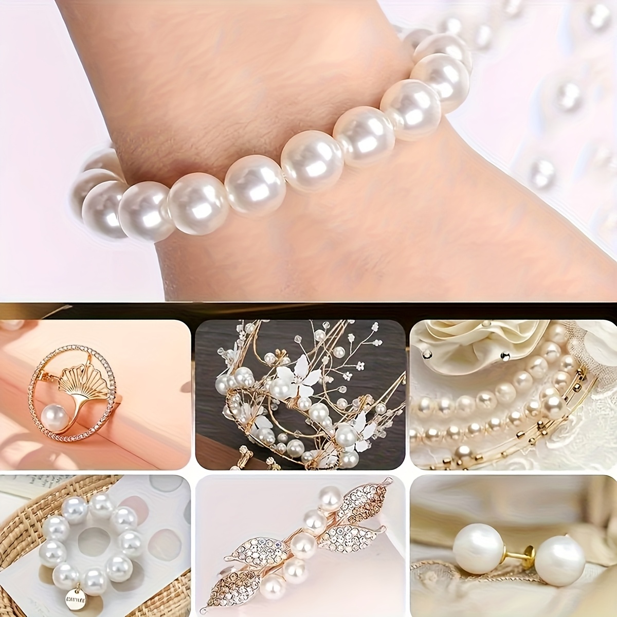 1388個 4/6/8/10mm ブラック、ホワイト、ブルー - Women Accessories Bracelet のレビューと価格