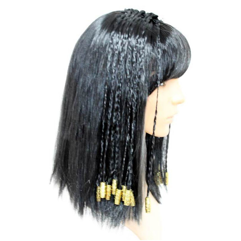 Cleopatra-女性のためのゴールドビーズのかつら,変装 - Women Accessories In Egypt のレビューと価格