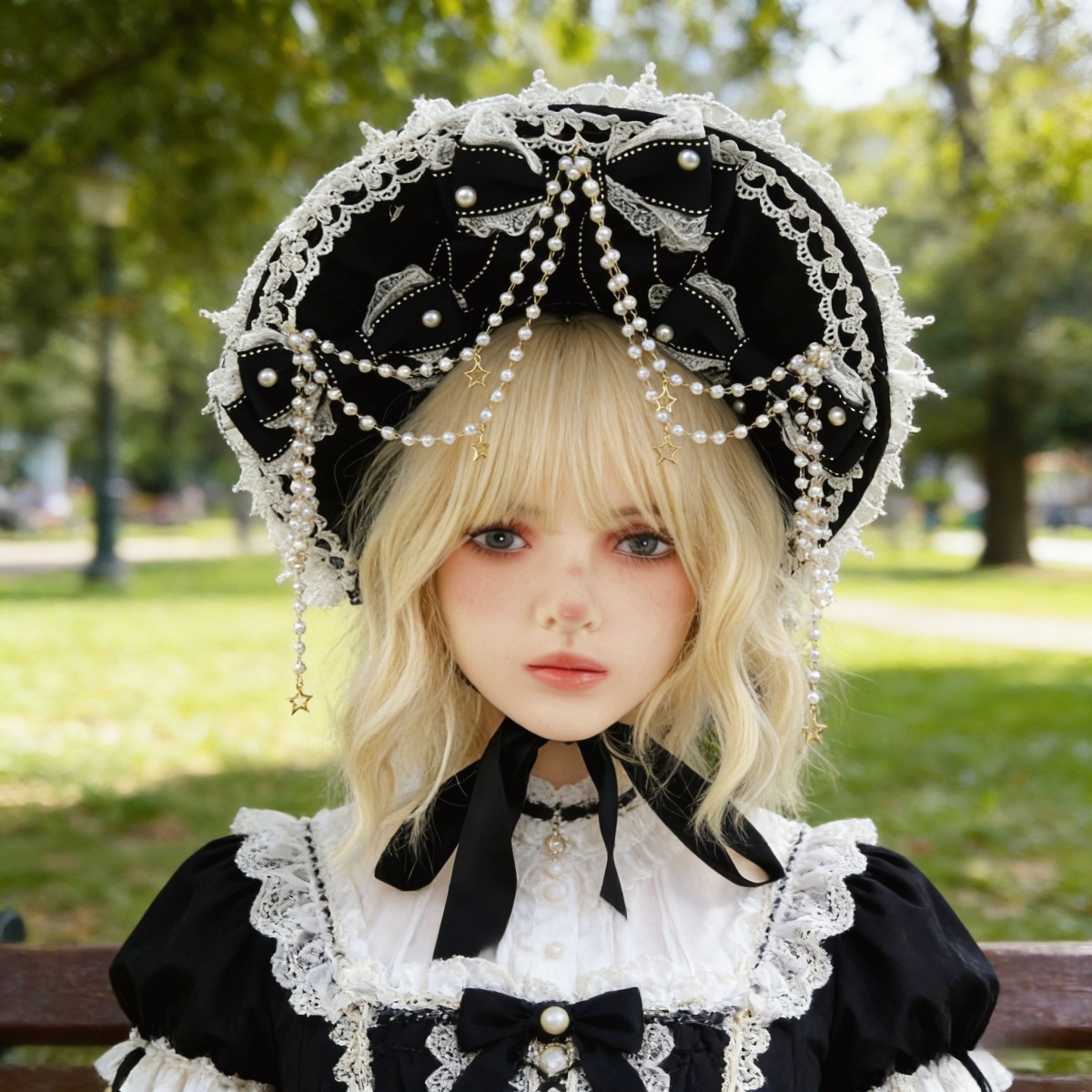 レディースビクトリア朝風ボンネットハット レッドボンネット  - Women'S Victorian Era Accessories のレビューと価格