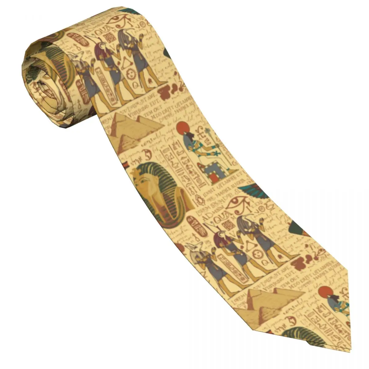男性のための古代エジプトのテーマのスリムなネクタイ,カジュア - Women Accessories In Egypt のレビューと価格