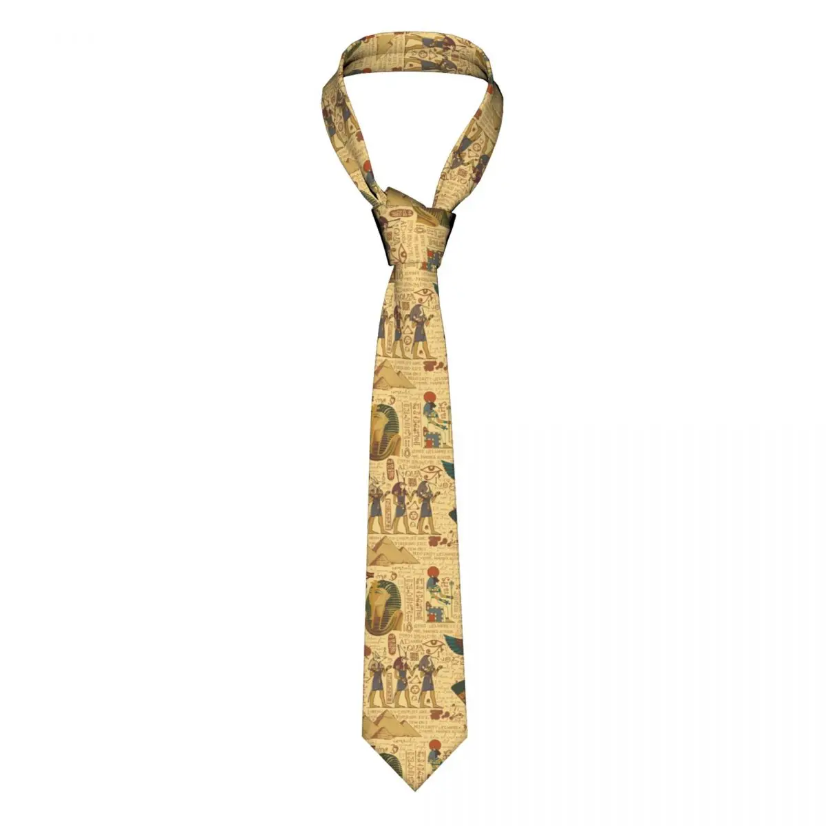 男性のための古代エジプトのテーマのスリムなネクタイ,カジュア - Women Accessories In Egypt のレビューと価格