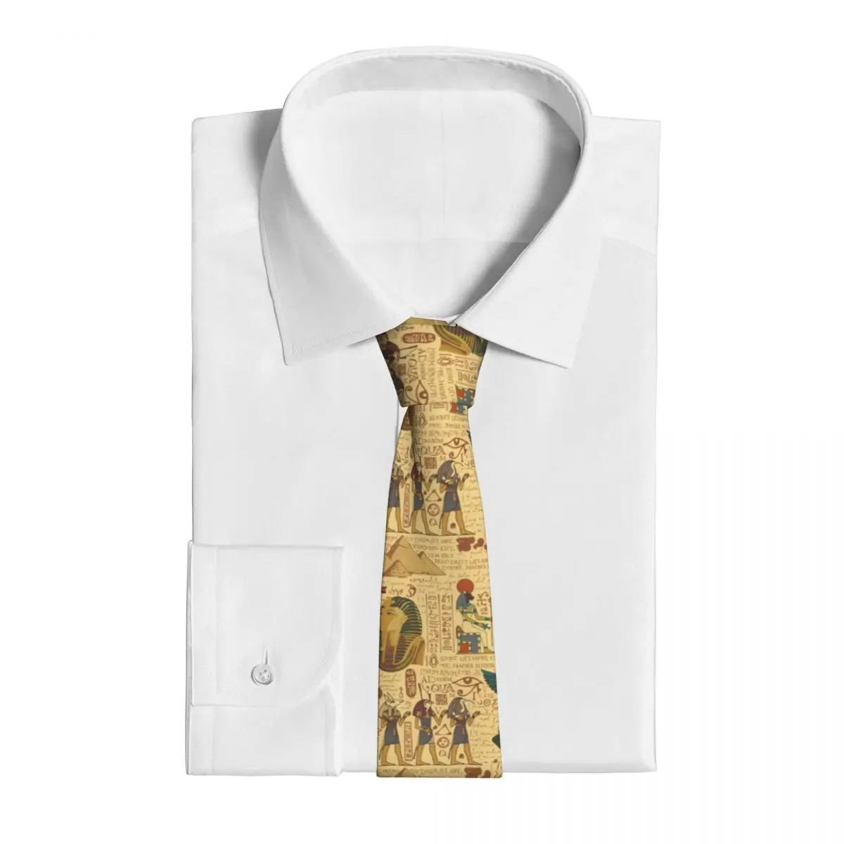 男性のための古代エジプトのテーマのスリムなネクタイ,カジュア - Women Accessories In Egypt のレビューと価格